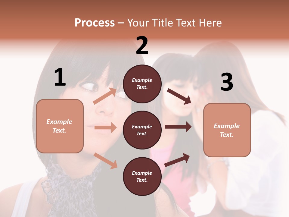 Expression Brunette Discussing PowerPoint Template