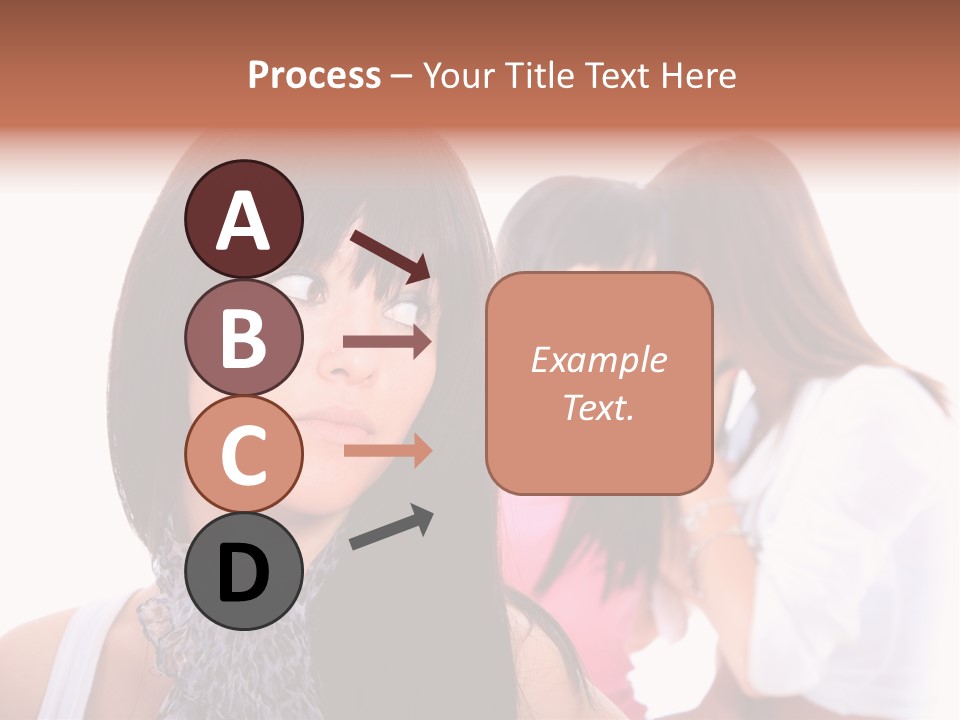 Expression Brunette Discussing PowerPoint Template