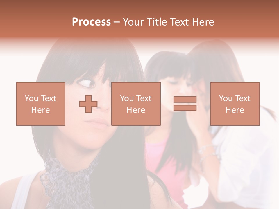 Expression Brunette Discussing PowerPoint Template