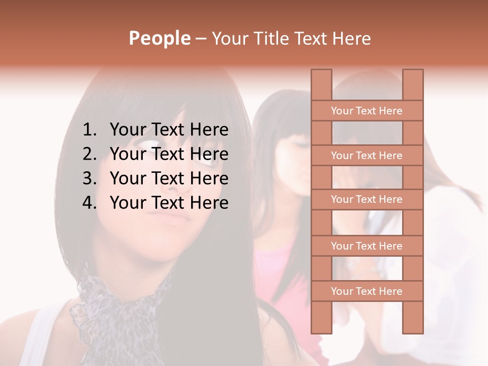 Expression Brunette Discussing PowerPoint Template