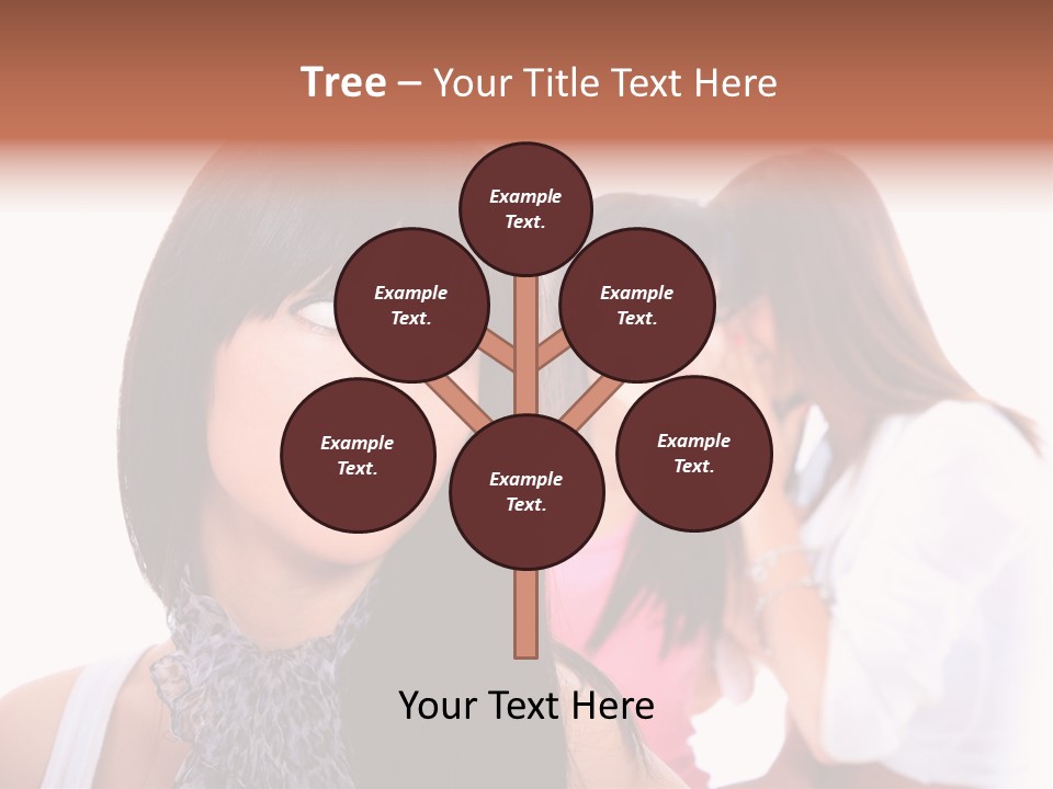 Expression Brunette Discussing PowerPoint Template