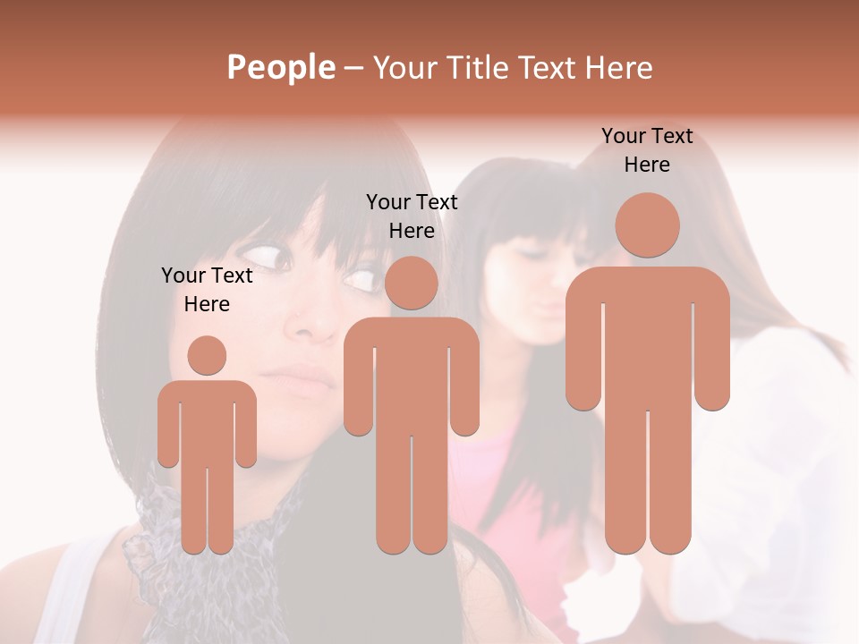 Expression Brunette Discussing PowerPoint Template