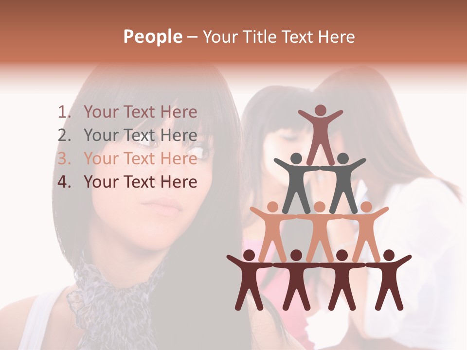 Expression Brunette Discussing PowerPoint Template