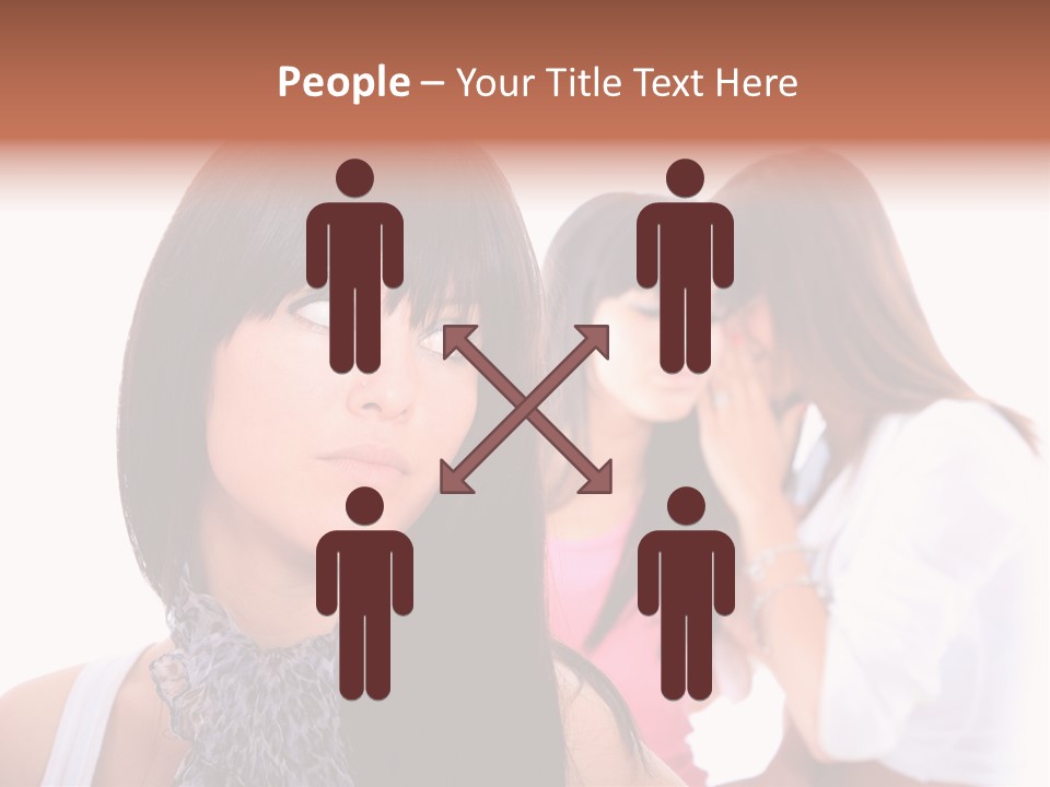 Expression Brunette Discussing PowerPoint Template