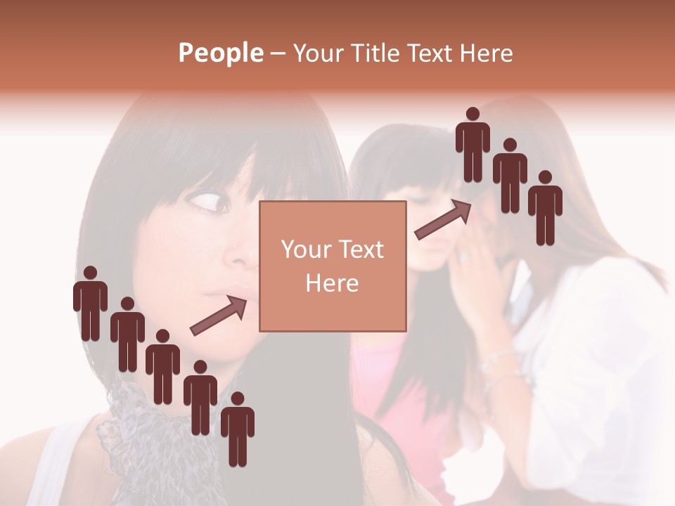 Expression Brunette Discussing PowerPoint Template