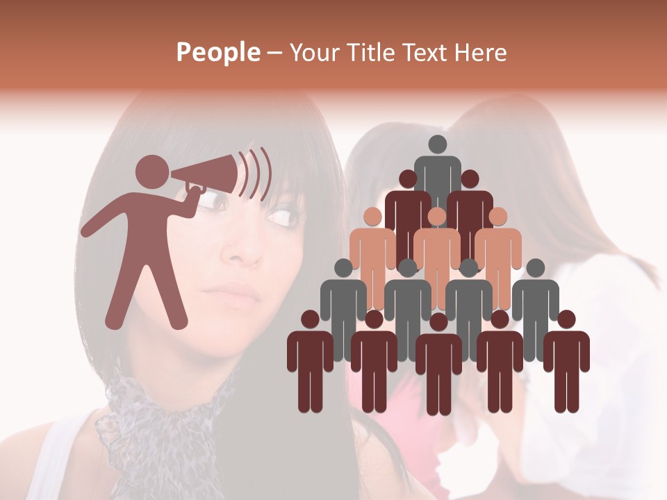 Expression Brunette Discussing PowerPoint Template