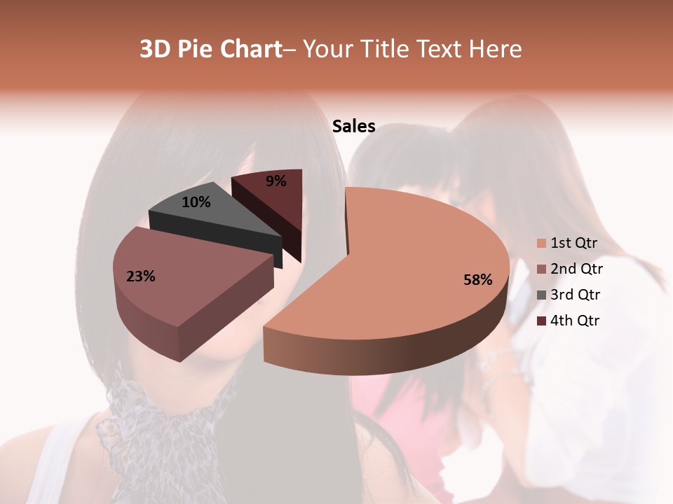 Expression Brunette Discussing PowerPoint Template