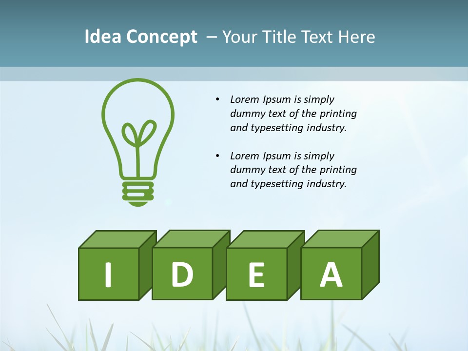 Sun Summer Tree PowerPoint Template