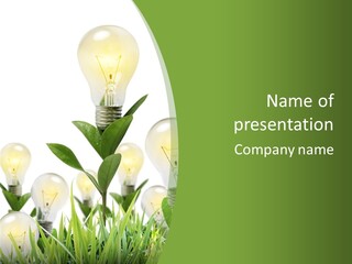 Solution Illuminated Grass PowerPoint Template