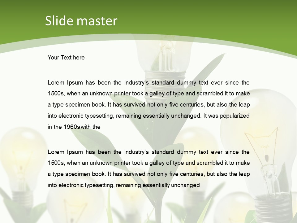 Solution Illuminated Grass PowerPoint Template