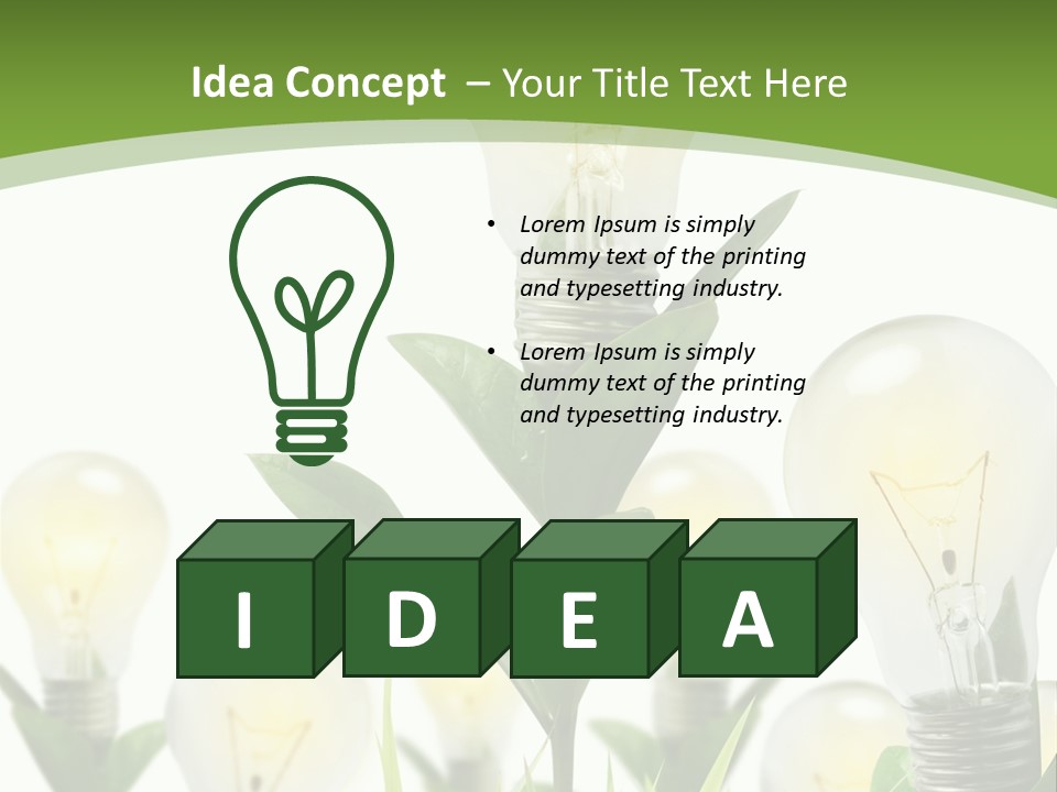 Solution Illuminated Grass PowerPoint Template