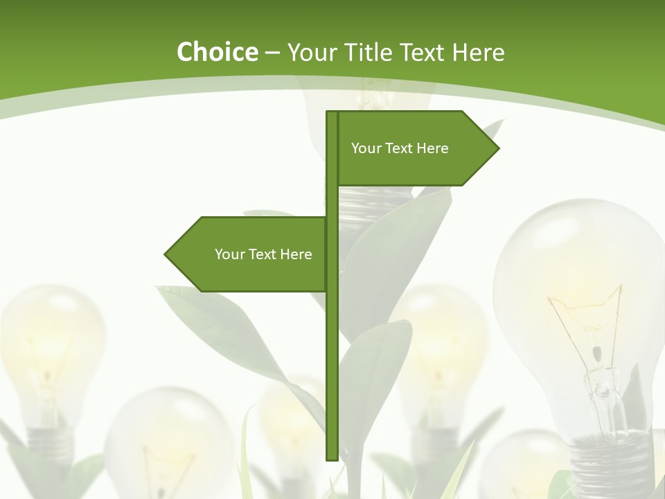 Solution Illuminated Grass PowerPoint Template