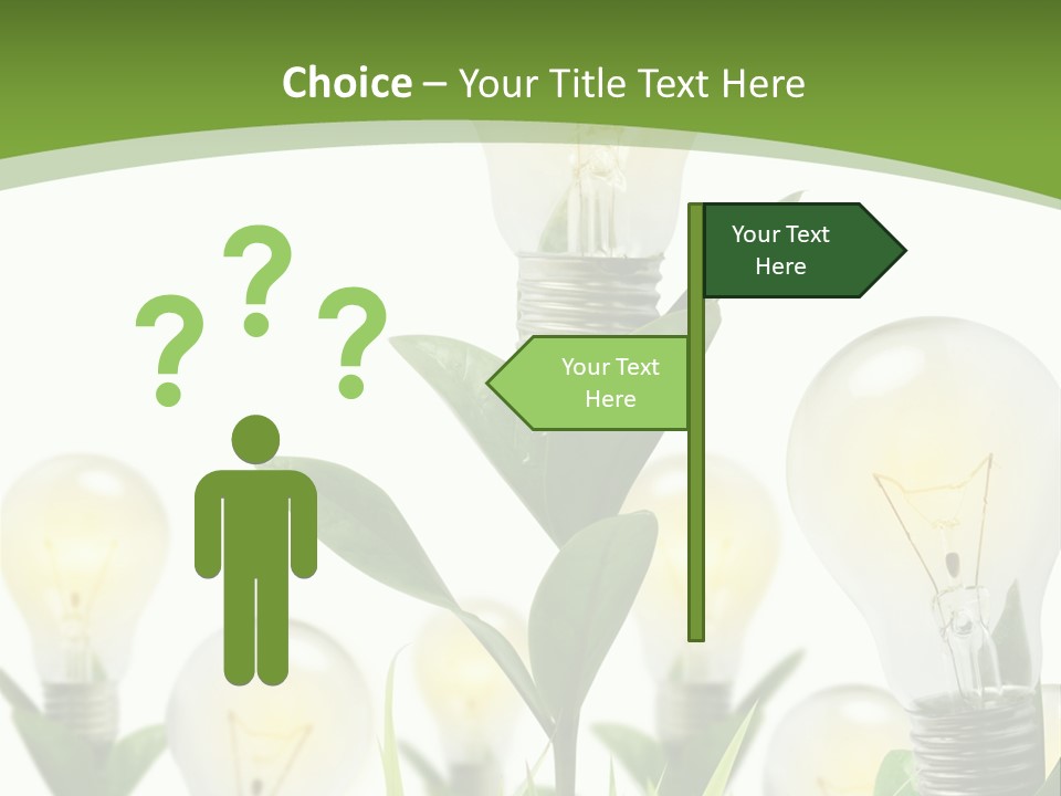 Solution Illuminated Grass PowerPoint Template