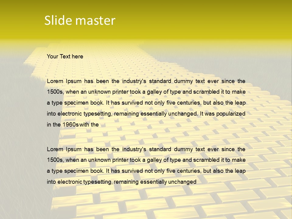 Ingot Contemplation Abundance PowerPoint Template