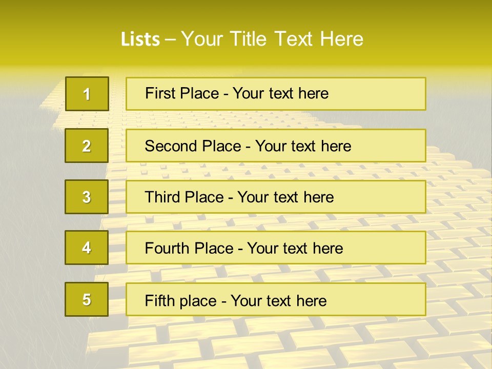 Ingot Contemplation Abundance PowerPoint Template