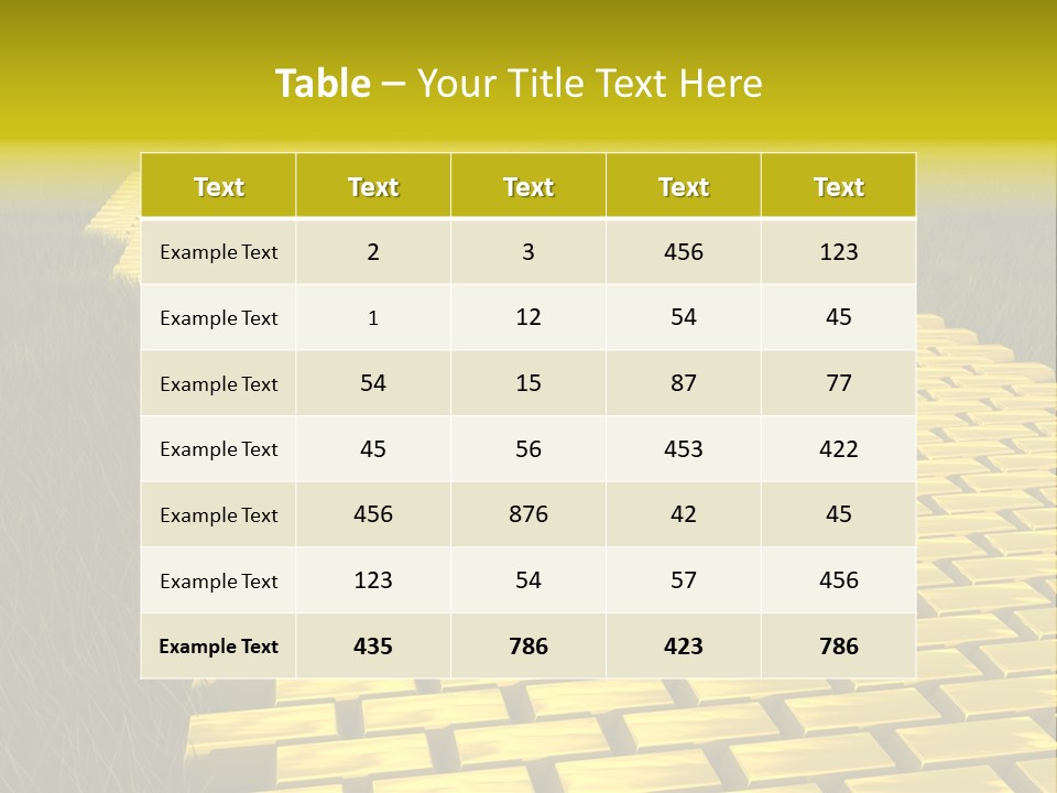 Ingot Contemplation Abundance PowerPoint Template