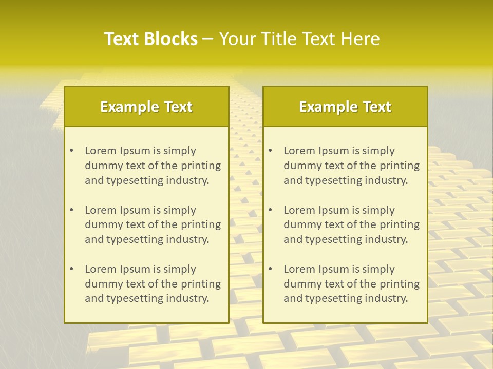 Ingot Contemplation Abundance PowerPoint Template