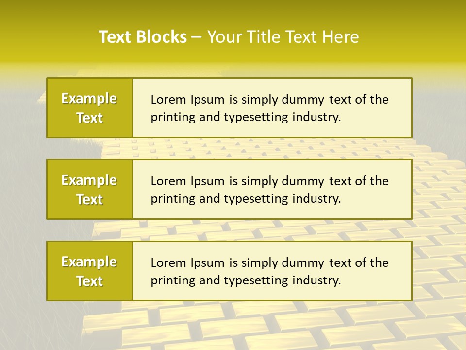 Ingot Contemplation Abundance PowerPoint Template