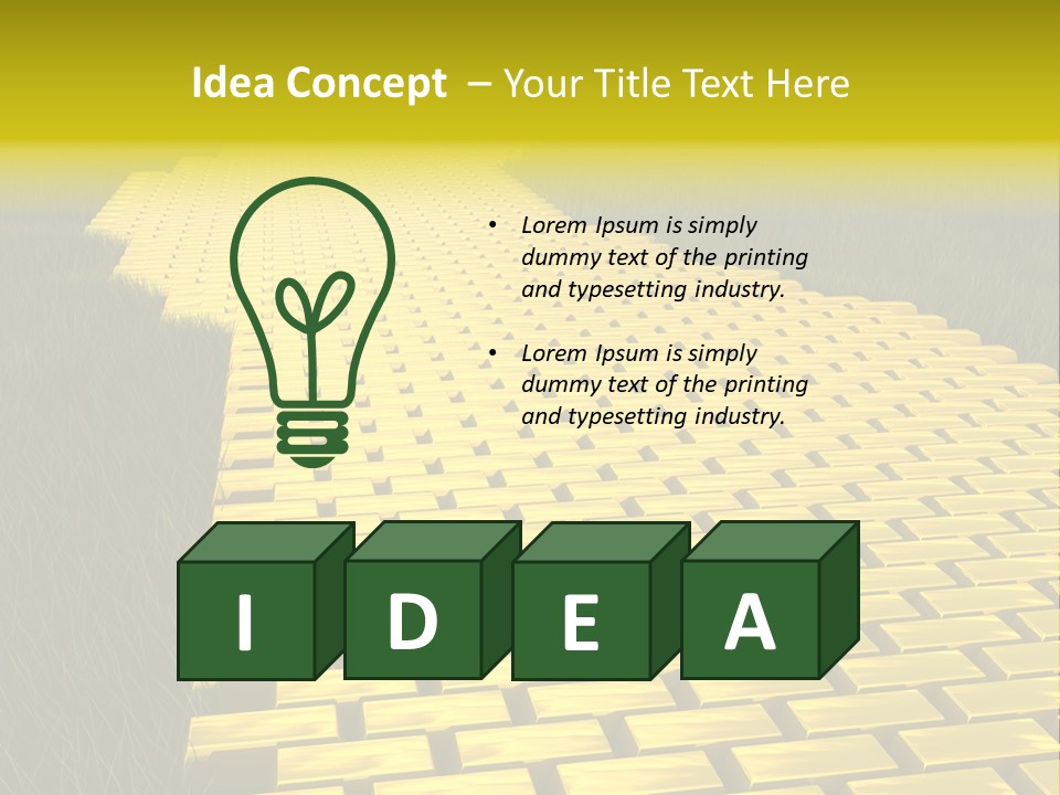 Ingot Contemplation Abundance PowerPoint Template