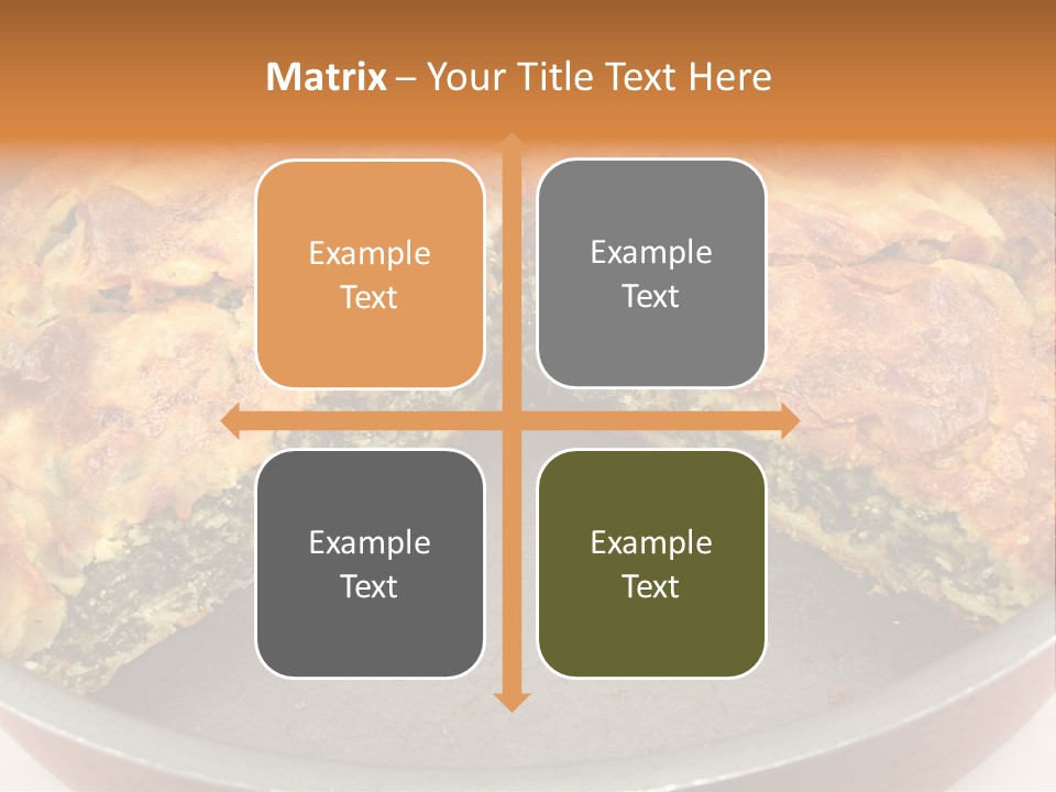 Filo Vegeterian Food Spinach PowerPoint Template