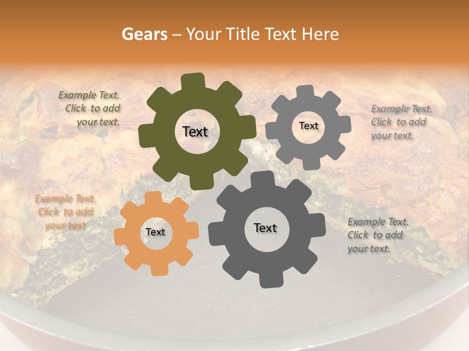 Filo Vegeterian Food Spinach PowerPoint Template