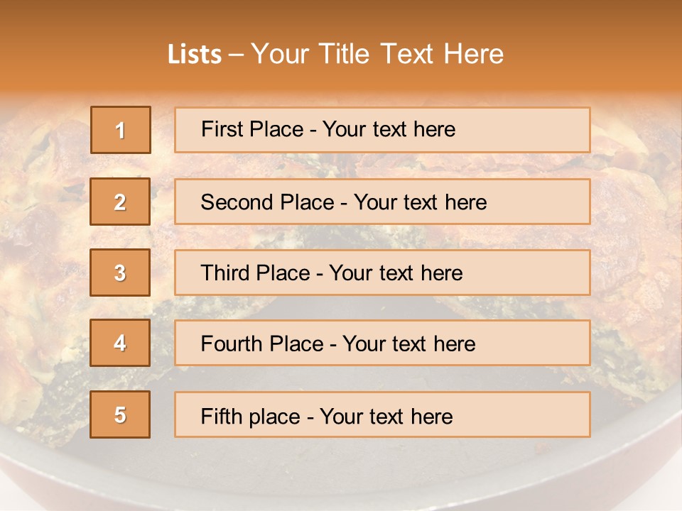 Filo Vegeterian Food Spinach PowerPoint Template