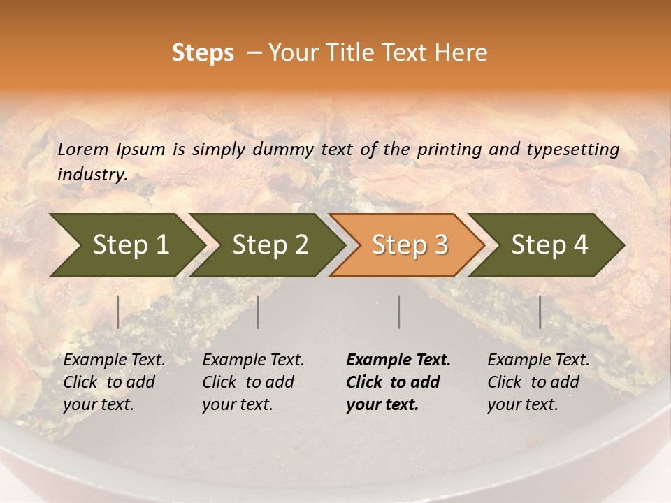 Filo Vegeterian Food Spinach PowerPoint Template