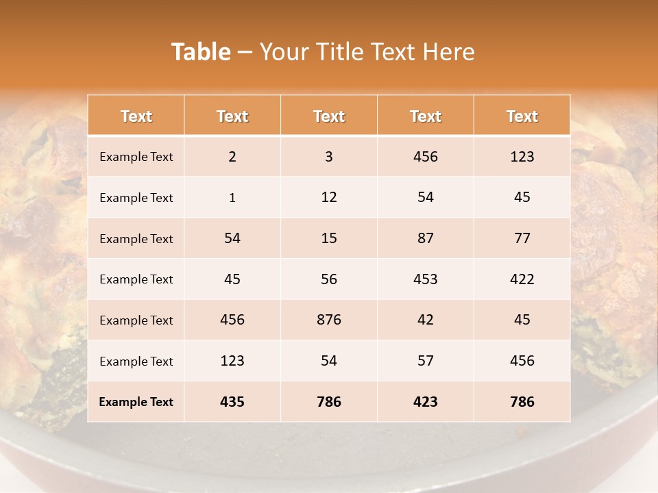 Filo Vegeterian Food Spinach PowerPoint Template