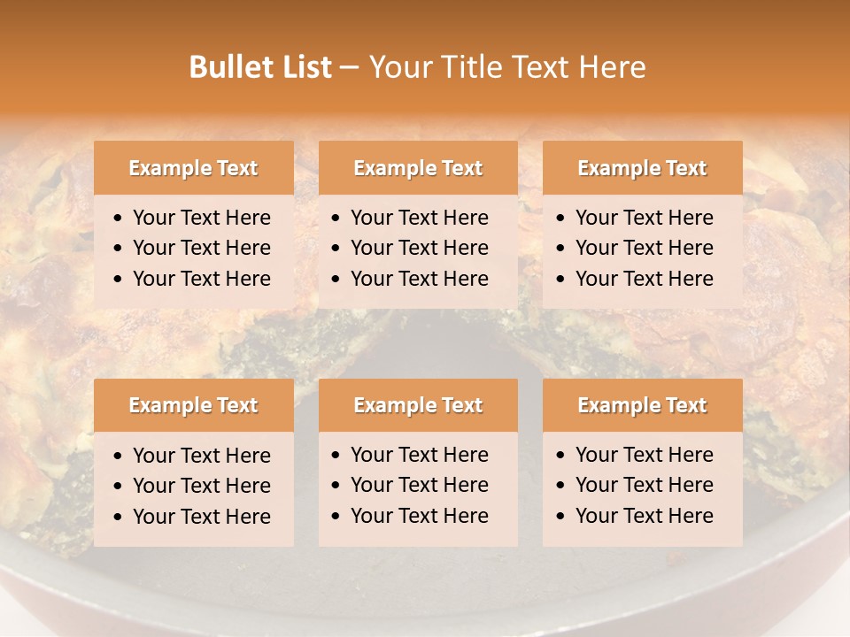 Filo Vegeterian Food Spinach PowerPoint Template