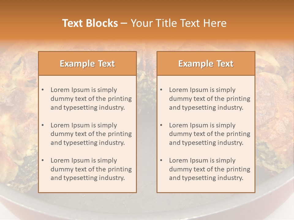 Filo Vegeterian Food Spinach PowerPoint Template