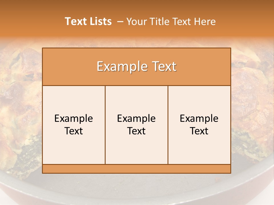 Filo Vegeterian Food Spinach PowerPoint Template