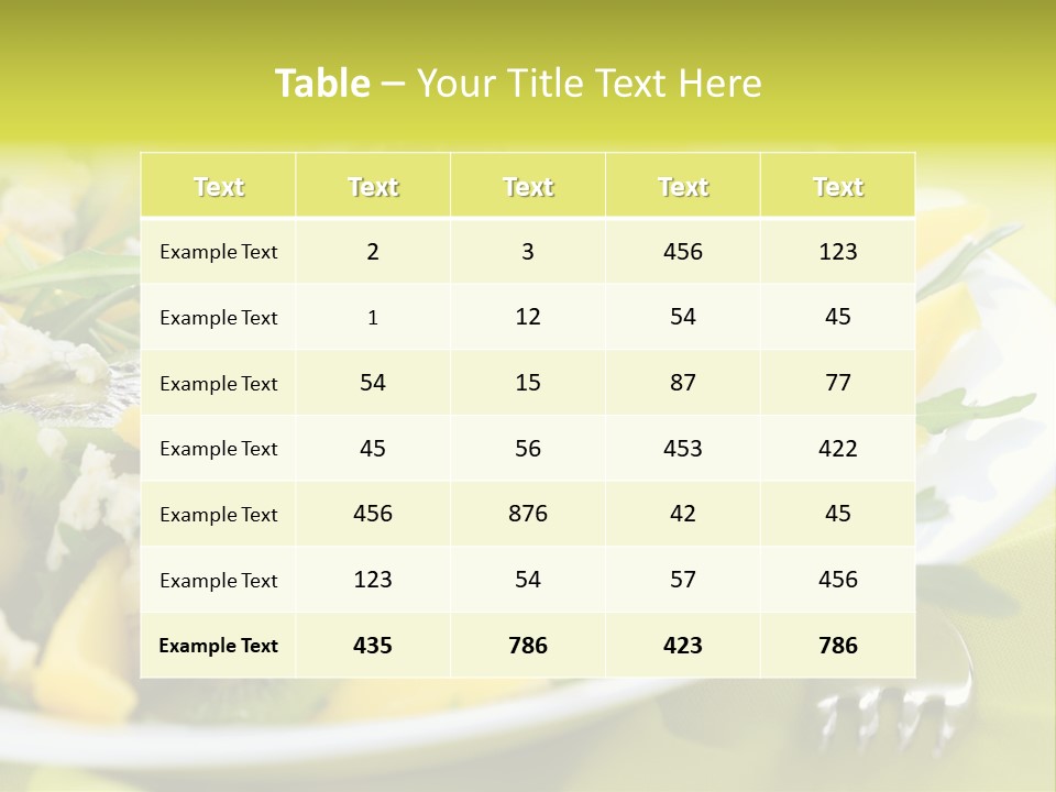 Food Calorie Cut PowerPoint Template