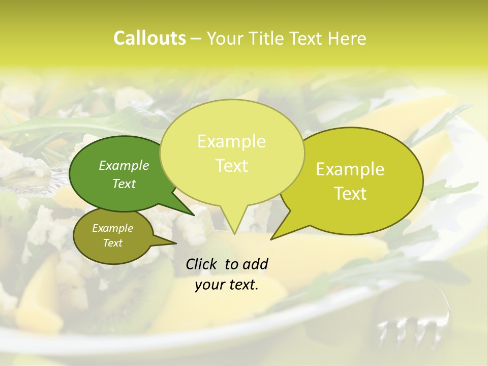 Food Calorie Cut PowerPoint Template