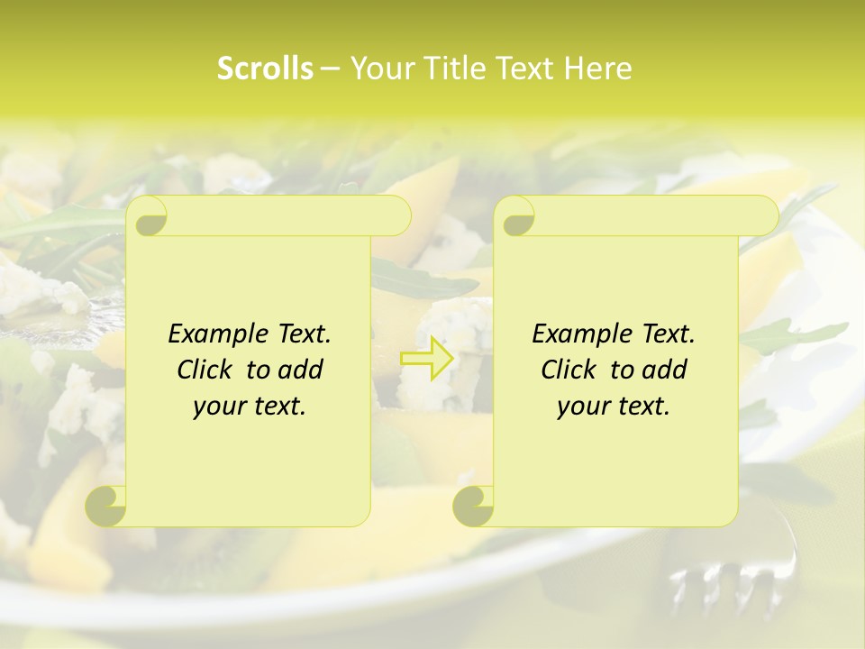 Food Calorie Cut PowerPoint Template