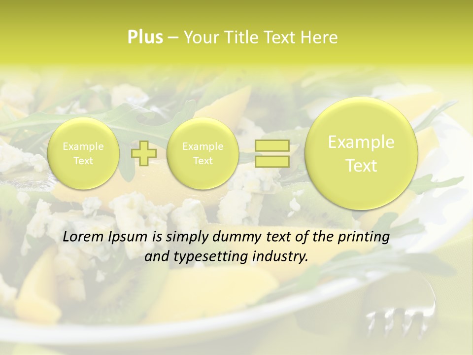 Food Calorie Cut PowerPoint Template