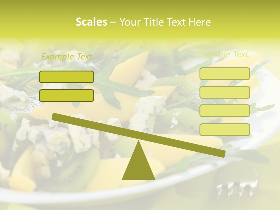 Food Calorie Cut PowerPoint Template