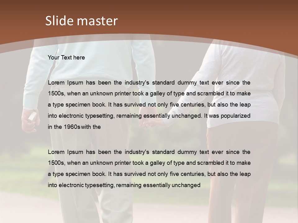 Grandfather Love Woman PowerPoint Template