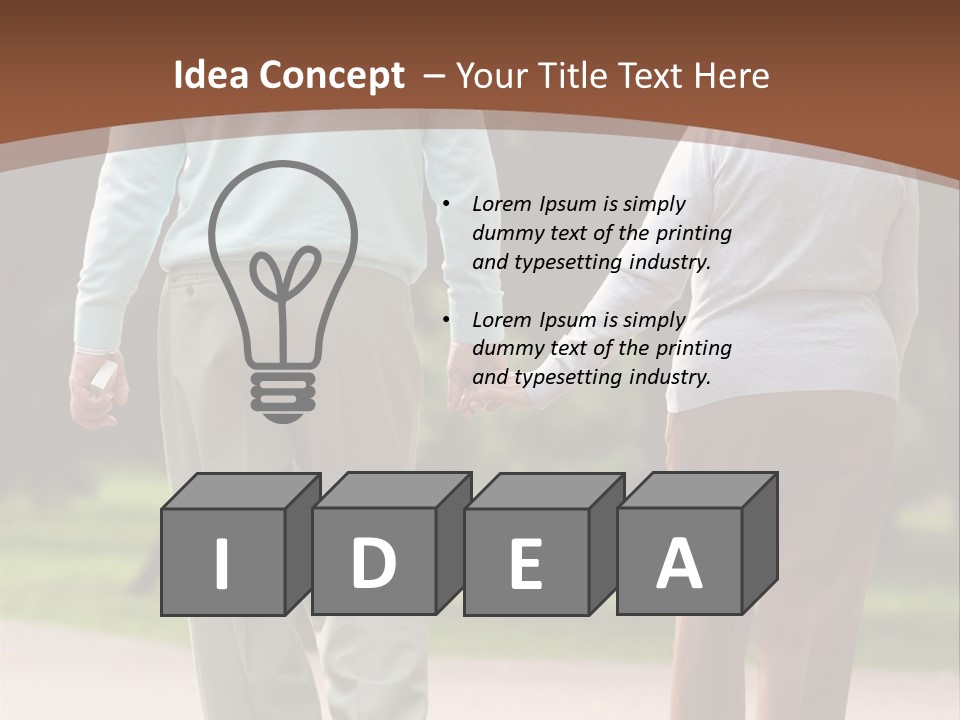 Grandfather Love Woman PowerPoint Template