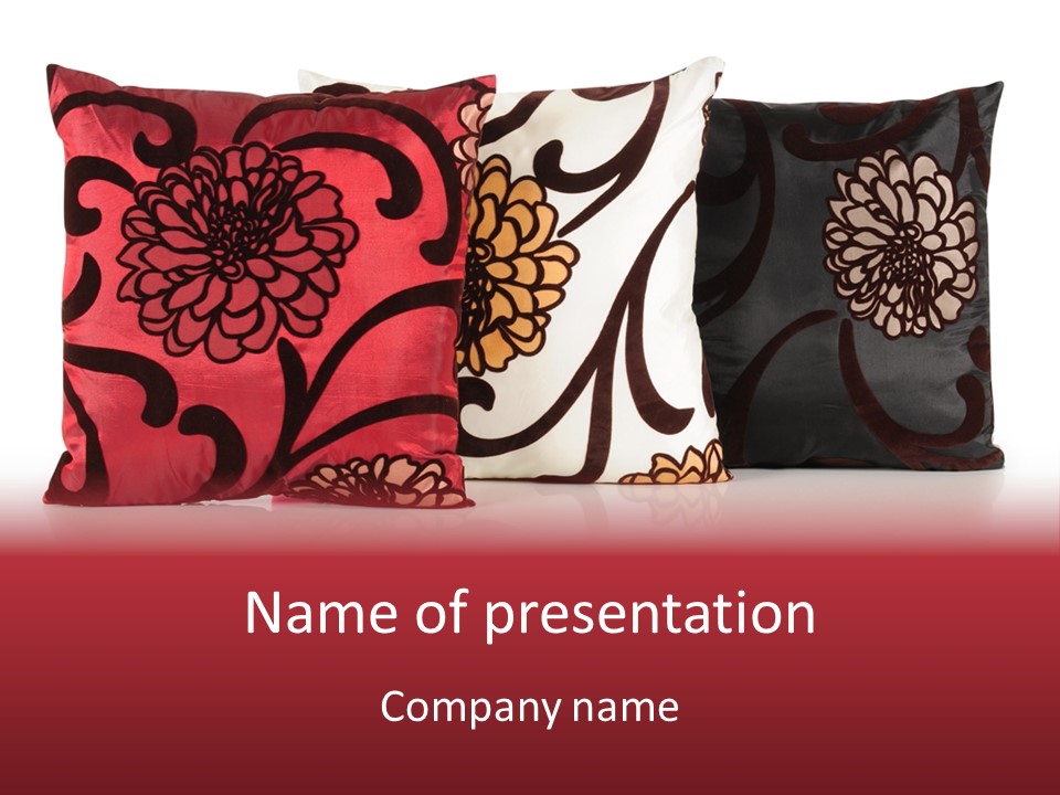 Pillow Cushion Over PowerPoint Template