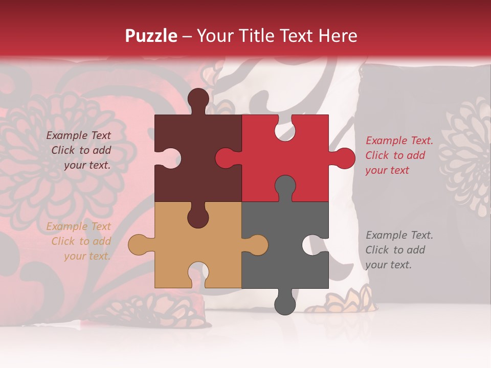 Pillow Cushion Over PowerPoint Template