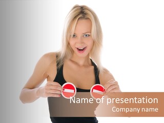 Shot Blonde White PowerPoint Template