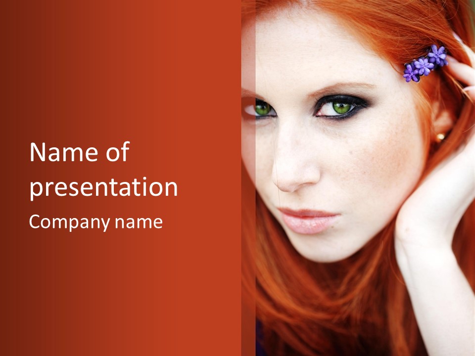 Head Portrait Fashion PowerPoint Template