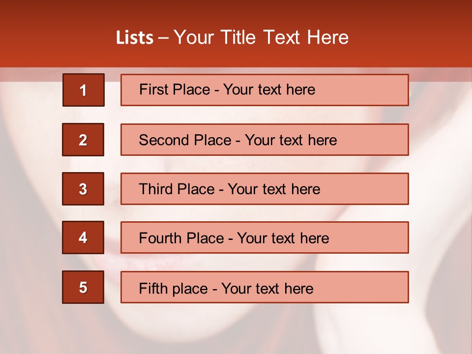 Head Portrait Fashion PowerPoint Template