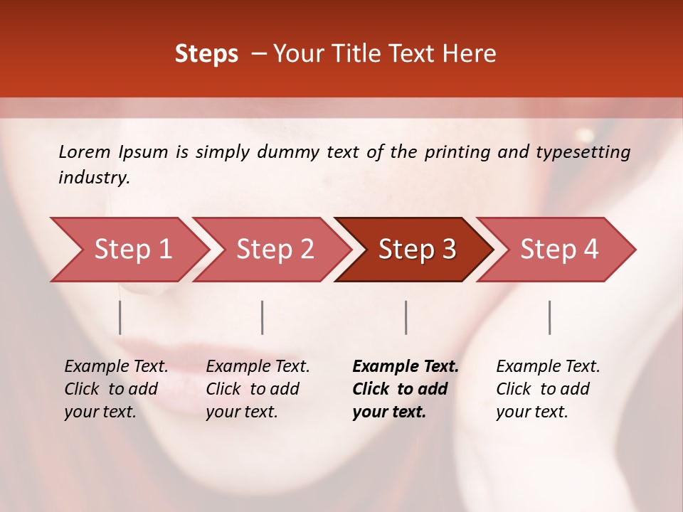 Head Portrait Fashion PowerPoint Template
