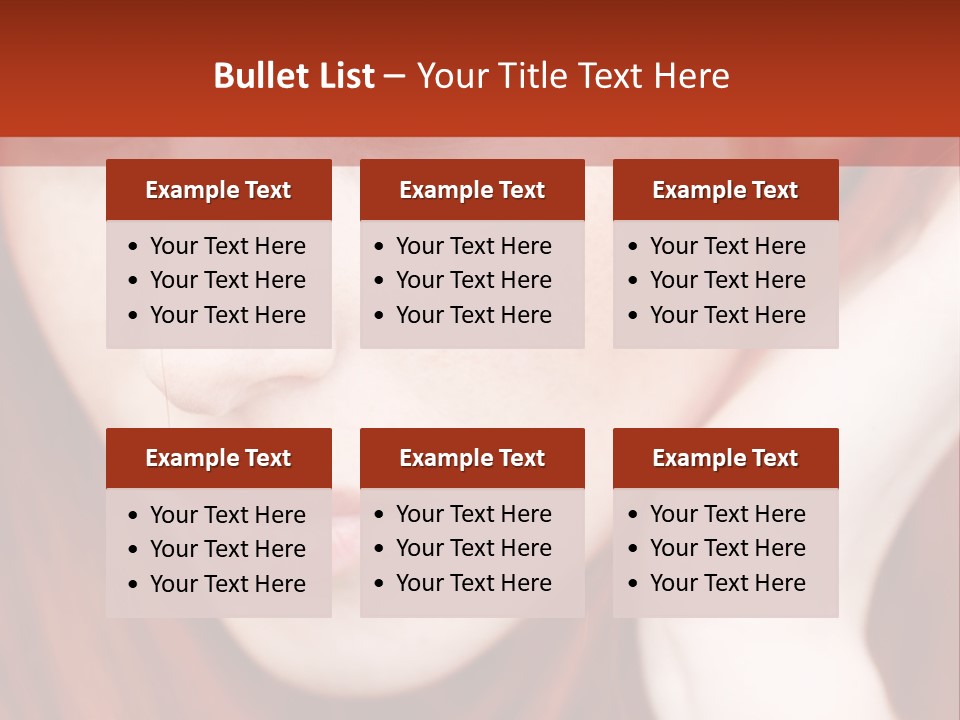 Head Portrait Fashion PowerPoint Template