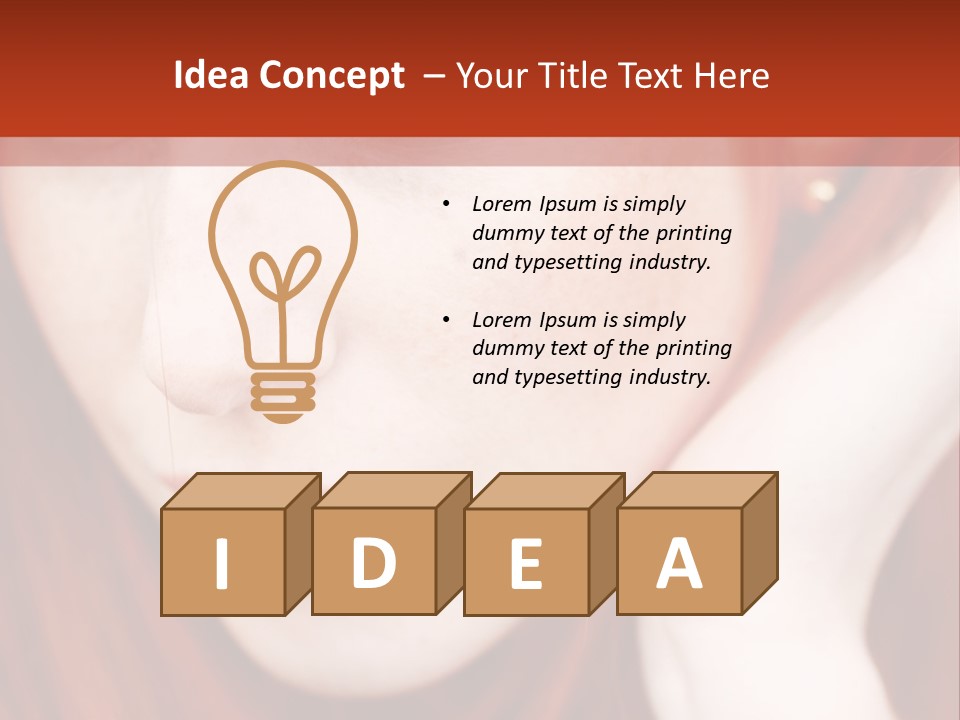 Head Portrait Fashion PowerPoint Template