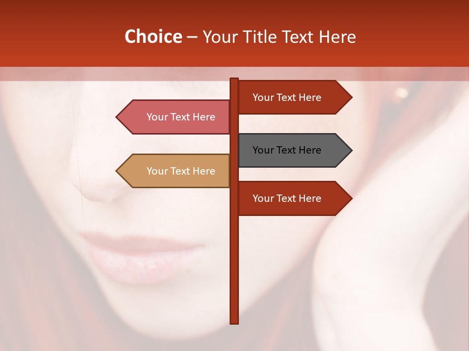 Head Portrait Fashion PowerPoint Template