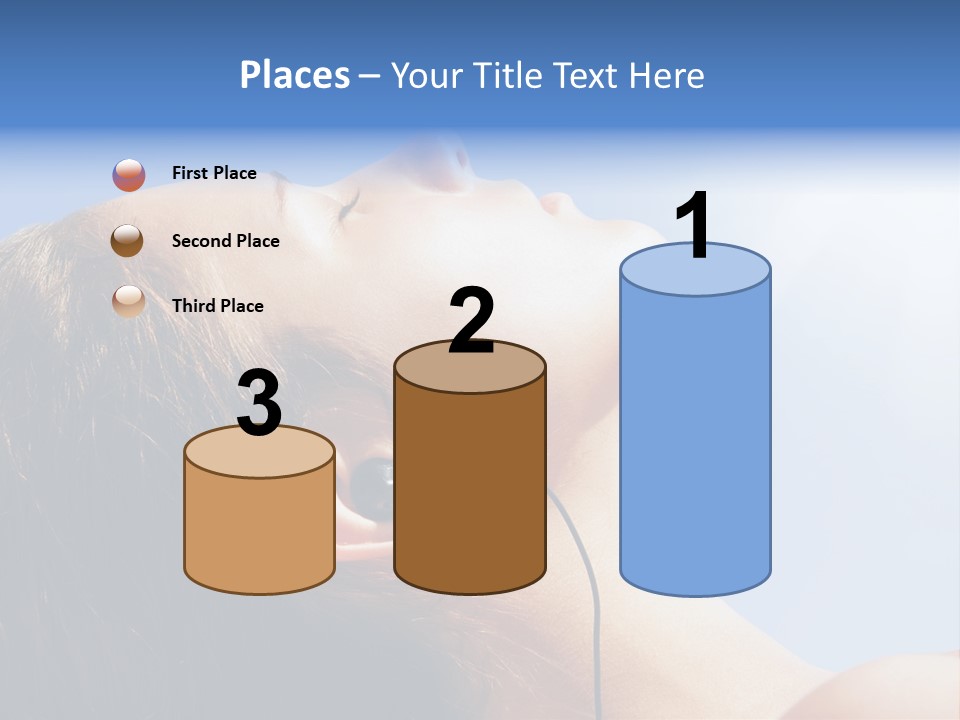 Alone Sunbathe Pleasure PowerPoint Template