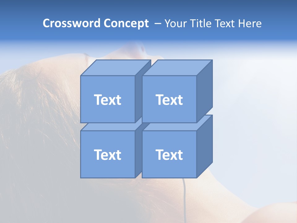 Alone Sunbathe Pleasure PowerPoint Template