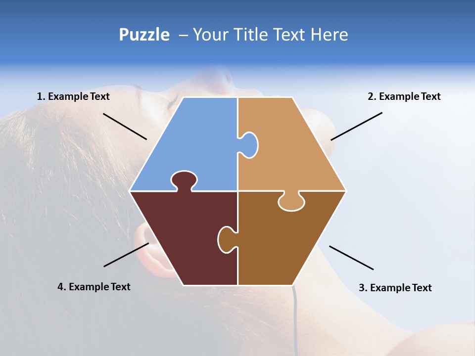 Alone Sunbathe Pleasure PowerPoint Template